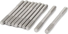 M8 x 80mm Tight Adjustable Push Rod Double End Thread Stud Silver Tone 10pcs