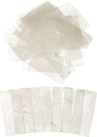 20 Pcs Capiz Shells, 30 mm x 70 mm Natural White Square Mica Sheets Single Hole for DIY Craft Making Wind Chimes Home Decoration Wedding Decorations