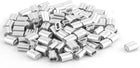 2mm Diameter Steel Wire Rope 9.0 x 7.4mm Aluminum Ferrules Sleeves Fittings Clamps 100pcs