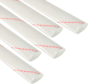 5szt. Ochronna rura z włókna szklanego 12mm(1/2-calowy) ID x 2,89ft regulowana rura z PVC i silikonu włókno szklane