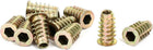 M6x20mm Interface Hex Socket Threaded Insert Nuts 10pcs for Wood Furniture