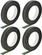 LinkMejor 4 Roll 1/2-inch Wide 30Yard Dark Green Floral Tape Flower Adhesives Floral Arrangement Kits