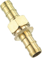 1 Pcs Brass Hose Barb Fitting Straight Connector Coupler, 9/16" ID Brass Fitting Air Hose Fittings with Washer for Connecting Water Fuel Air, Oil Hoses