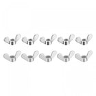 M5 M6 Wing Nuts Zinc Plated Fasteners Parts Butterfly Nut, Total 10pcs