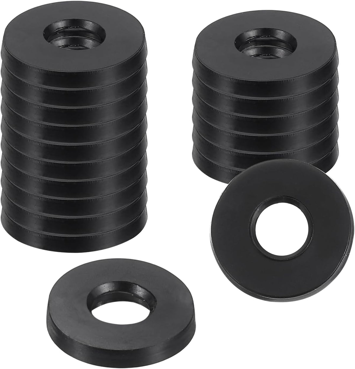 18Pcs Rubber Washers, 1/2 OD x 1/4 ID x 0.06" Thickness Flat Washers for Bolts Spacers, Shower Head, Plumbing, Hose Connecting
