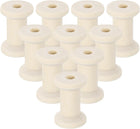 50 Pcs Wooden Empty Spool, 1-3/16in Unfinished Wooden Spools Wire Weaving Bobbins Empty Thread Spools for Crafts DIY Art Embroidery Sewing Thread Twine