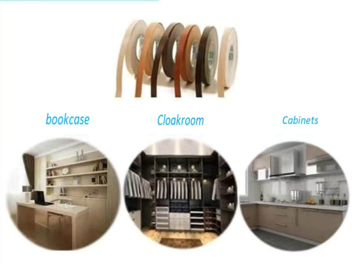 HGKJHFmelamine Edging Tape. pre Coated with hot melt Adhesive Flexible Veneer Edge Edging, Used for Cabinet and Furniture Maintenance (No14-Warm Brown Oak Color, 1.81cm*15m)
