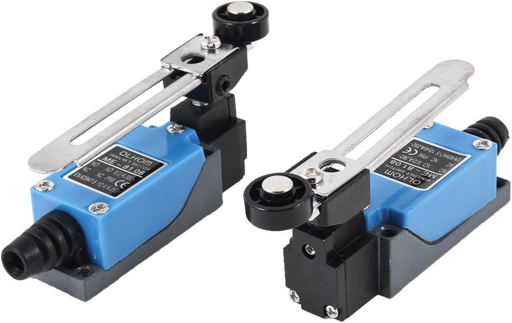 ME-8108 Momentary SPDT Limit Switch 10A/250VAC 6A/380VAC 2 Pcs for CNC Mill 3D Printer Door Switch