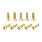 Flat Head Socket Cap Screws, M2-0.4x8mm Brass Inner Hex Drive Fasteners Bolts 48Pcs