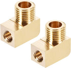 Brass Pipe Fitting 90 Degree Barstock Street Elbow G1/4 Male X M8 Female 2pcs