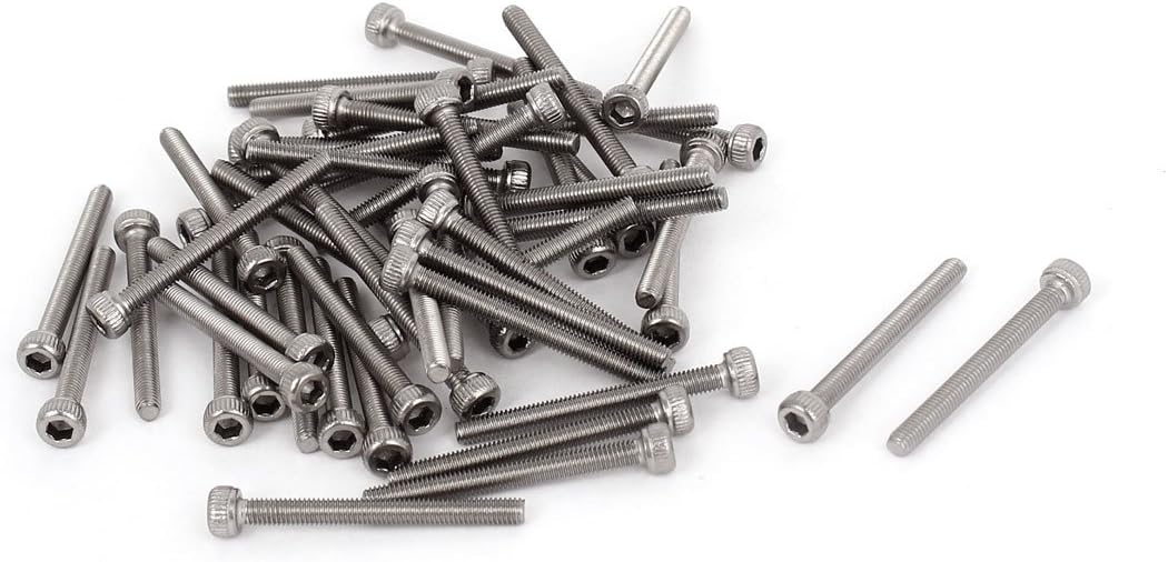 M3x30mm 0.5mm Pitch Bolts Socket Cap Head Hex Key Screws 50pcs