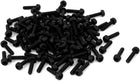 M3x12mm Phillips Round Head Nylon Machine Screw Bolt Fastener Black 100pcs