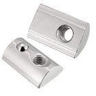 Roll-in Spring M6 T Nut, Roll Ball Elastic Nuts for 4545 Series Aluminum Extrusion Profile Suitable for Aluminum Profile with 9.8mm Groove Depth, Pack of 12