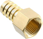 Brass Hose Barb Fitting, 5/8" Barb x 1/2" NPT Female Brass Barb Pipe Fitting Adapter for Connect Pipes Mechanical Devices Plumbing Equipment