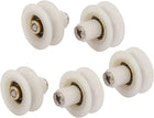 23mm Dia Plastic Wheel Sliding Door Window Rolling Rollers Pulleys 5pcs