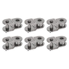 6Pcs Chain Offset Half Link Roller 8mm Pitch Stainless Steel Standard Chain End Connector Split Links for 05B Chain