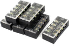 TB-2504 600V 25A 4-Position Covered Screw Terminal Barrier Block 6 Pcs