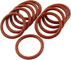 10 Pcs Brick Red Silicone O Ring Seal Washer 24mm x 30mm x 3mm