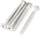M6x65mm Male Thread Phillips Flat Head Bolt Screw Suitable for Double Bed Furniture TV Rack Wall Hanging 5pcs