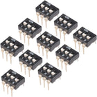 10 Pcs Black DIP Switch 1 2 3 Positions 2.54mm Pitch for Circuit Breadboards PCB