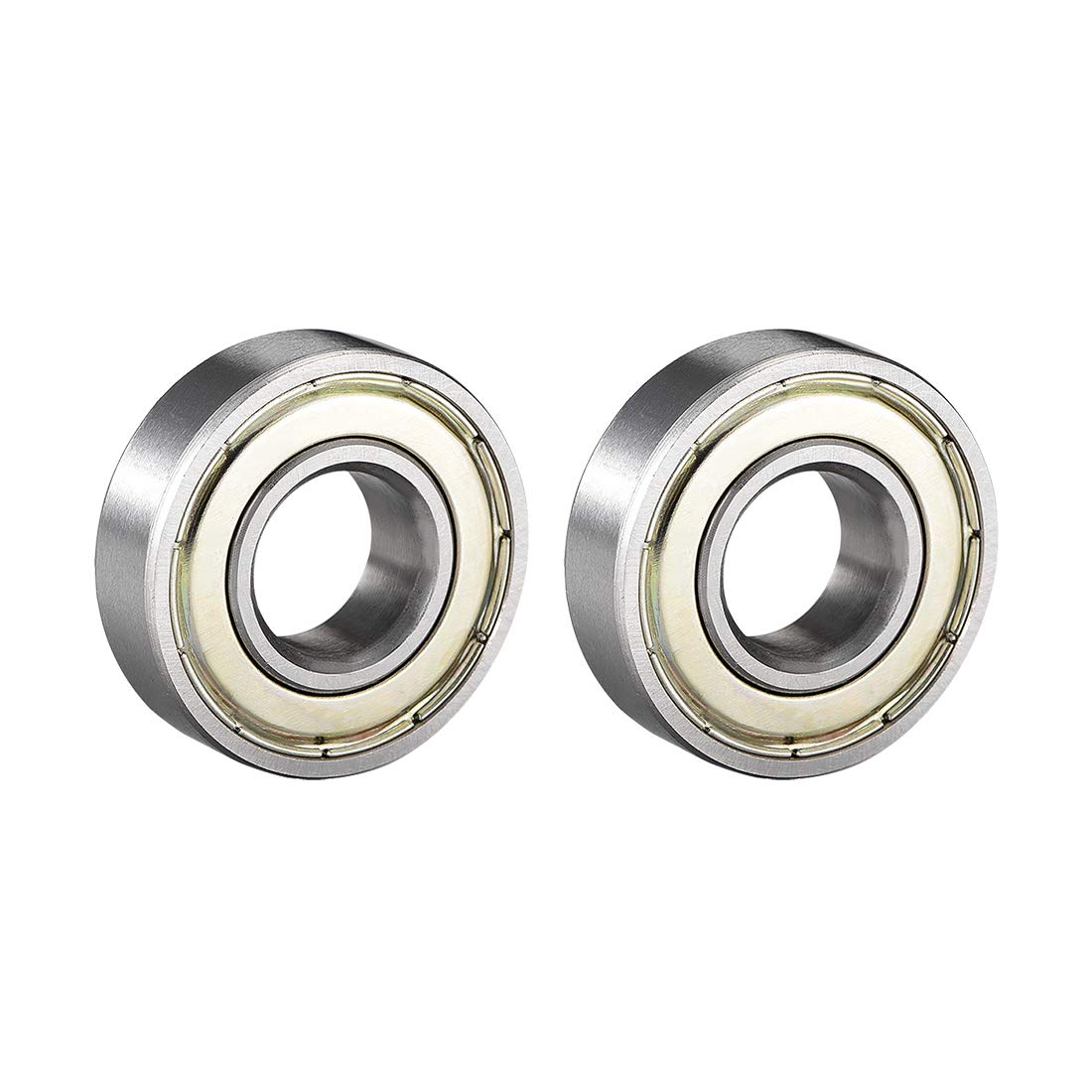 6001ZZ Ball Bearing 12mm x 28mm x 8mm Double Shielded 6001-2Z 80101 Deep Groove Bearings High Carbon Steel Z1 (Pack of 2)