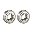 6001ZZ Ball Bearing 12mm x 28mm x 8mm Double Shielded 6001-2Z 80101 Deep Groove Bearings High Carbon Steel Z1 (Pack of 2)
