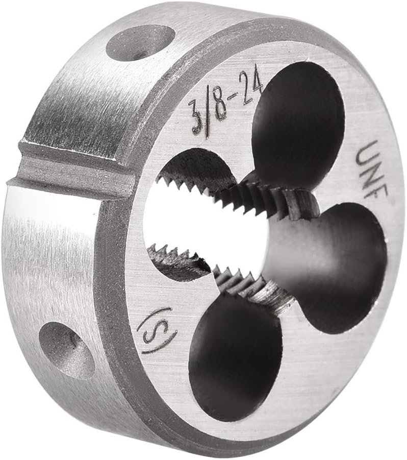 3/8-24 UNF Round Die, Machine Thread Right Hand Threading Die, Alloy Tool Steel Screw Thread Cutting Die