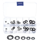 50 Pcs Internal Tooth Washers Set, 5 Sizes M2/M2.5/M3/M4/M5 Quick ing Washers, 65Mn Steel Push on Speed Clips Fasteners