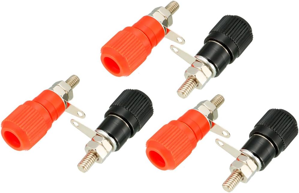 6 Pcs Amplifier Terminal Connector 4mm Banana Jack Mount