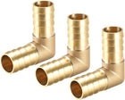 16mm Barb Brass Hose Fitting 90 Degree Elbow Pipe Connector Coupler Tubing 3pcs