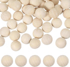 100 Pcs Wooden Balls, 0.8 Inch(20mm) Unfinished Natural Split Wood Balls, Wooden Half Sphere for Paint DIY Crafts Art Projects Party Decoration, Wood Color
