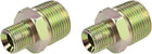 Reducing Pipe Fitting - Reducer Hex - 1PT x 1/2 BSP Male Connector Zinc Finish Plating 2Pcs