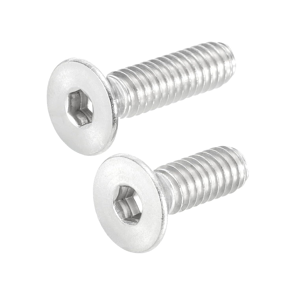 Flat Head Hex Socket Head Cap Screws 304 Stainless Steel, 10pcs 1/4-20 x 1, 10pcs 1/4-20 x 3/4"