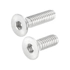 Flat Head Hex Socket Head Cap Screws 304 Stainless Steel, 10pcs 1/4-20 x 1, 10pcs 1/4-20 x 3/4"