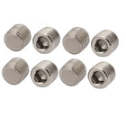 G1/8 Metal Hex Socket Set Flat Point Grub Screws Silver Tone for Towel Rack Door Knob 8pcs