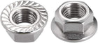 M16 Serrated Flange Hex Lock Nuts, 304 Stainless Steel, 2 Pcs