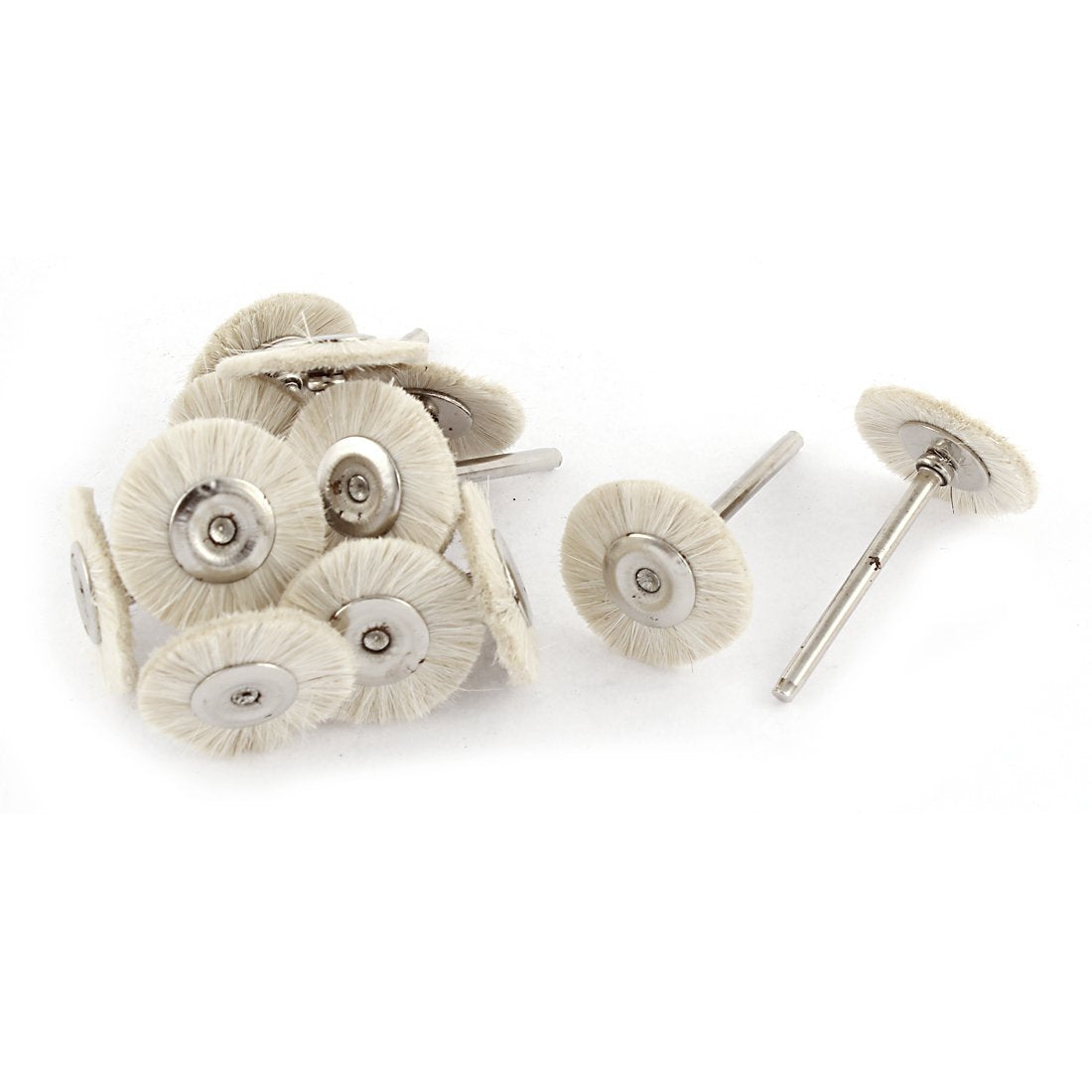 1 Inch Bristle Jewelry Buffing Polishing Wheels Brushes White 12pcs