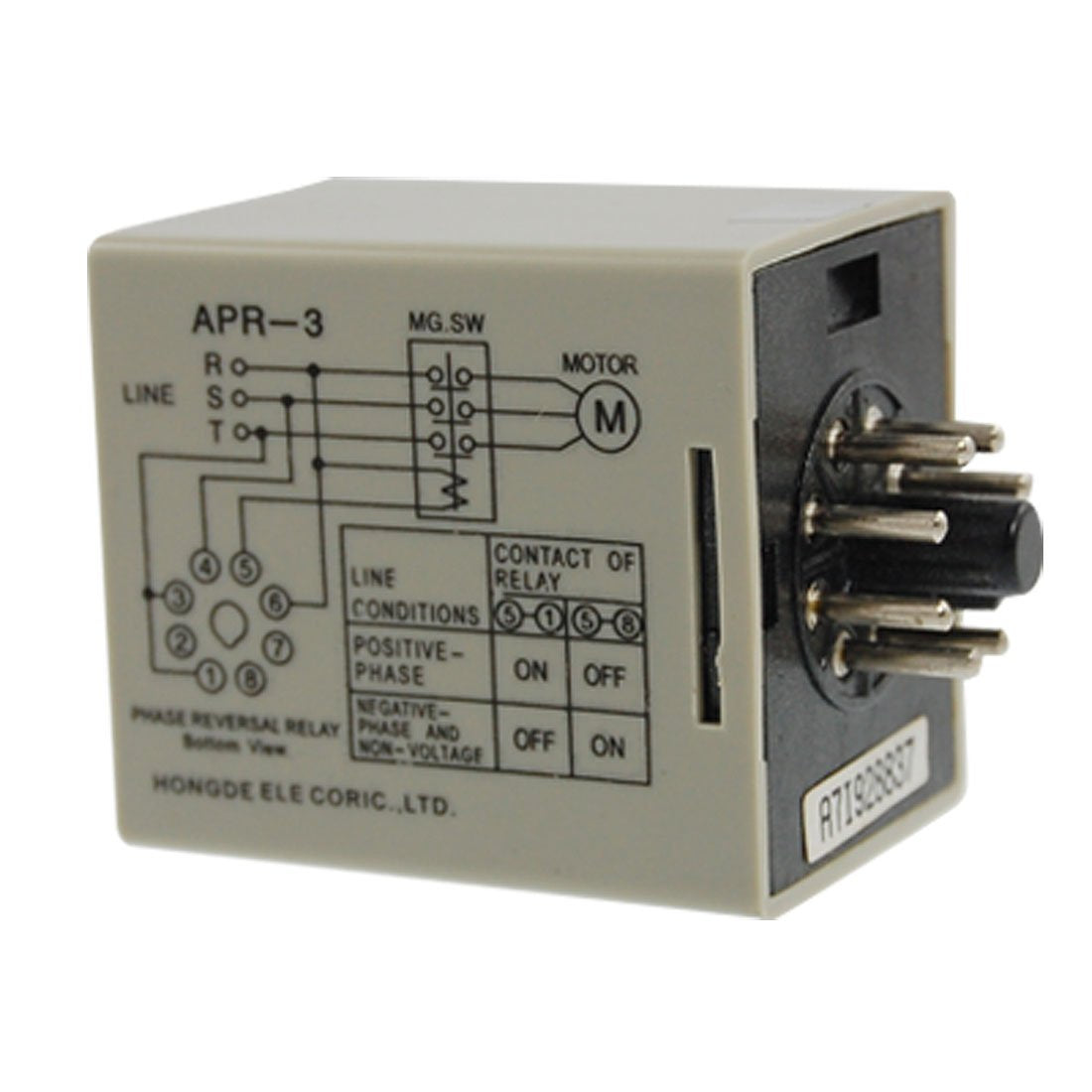 AC 220V Failure Sequence Protect Phase Reversal Relay 8 Pin