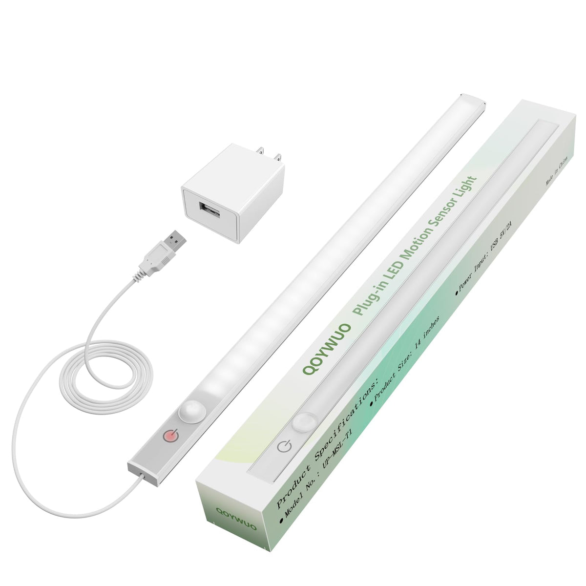 LinkMejor USB-Einbausensor Bewegungsmelder Licht, ON/Nacht/Tag-Modi, Hell&Dunkel einstellbar
