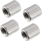 M5 X 0.8-Pitch 10mm Length 304 Stainless Steel Metric Hex Coupling Nut, 4pcs