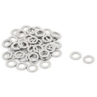 5.5mm Inner Dia Stainless Steel Flat Washers Screws Bolts Silver Tone 50 Pcs