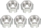 M12 x 1.75mm Pitch Hexagon Castle Nut, 304 Stainless Steel Slotted Hex Nuts, Pack of 5