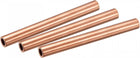 Copper Round Tube 10mm OD 1.5mm Wall Thickness 100mm Length Pipe Tubing 3 Pcs