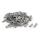 M2.5x10mm 316 Stainless Steel Countersunk Phillips Machine Screws Bolts 60 Pcs