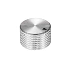 Potentiometer Knob Silver Tone Aluminum Rotary Knob 25mmx15mm Volume Control Knob