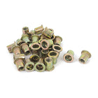 30 Pcs M6x12mm Ribbed Flat Head Rivet Nut Insert Nutserts Fasteners