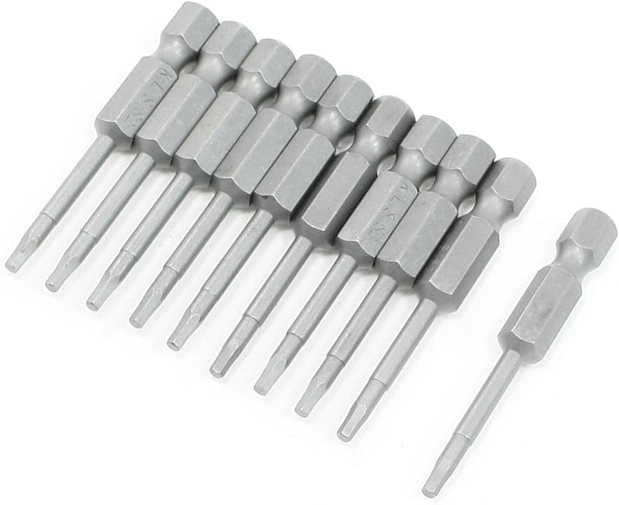1/4" hurtig skifte stik 6mm magnetisk sekskant skruetrækker bits 50mm længde 10stk