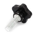 50mm Dia Plastic Star Shaped Head M12x40mm Thread Clamping Screw Knob