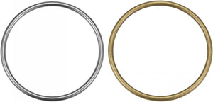 O Ring Buckle, 50mm ID Zinc Alloy Fasteners Black, Bronze Tone for Bag DIY 10 Pcs