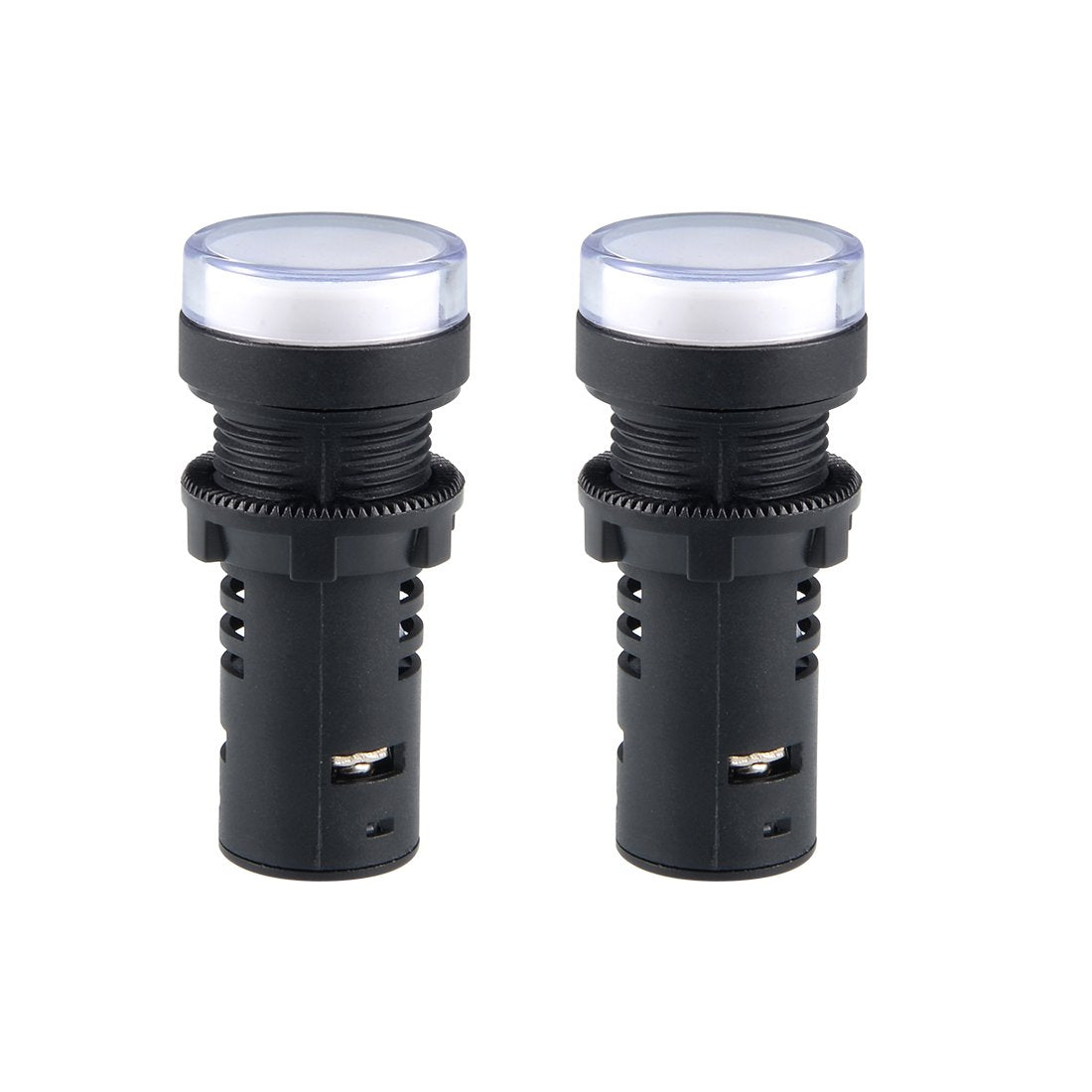 2Pcs Red/Green Indicator Light AC/DC 24V, 22mm Panel Mount, Dual-Color, for Electrical Control Panel, HVAC, DIY Projects